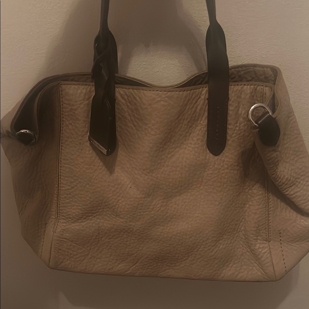 Cole Haan Tan Leather Tote Bag with Slouchy Design